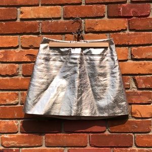 Silence and Noise Mini Skirt, Silver Size 4